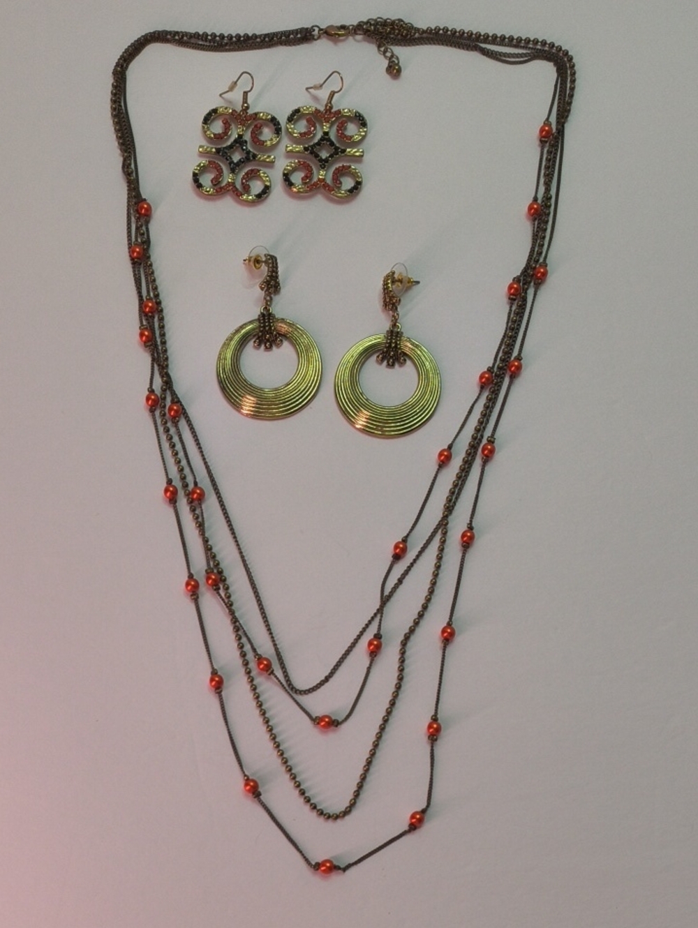 Jewelry Bundle Reds Gold Bronze